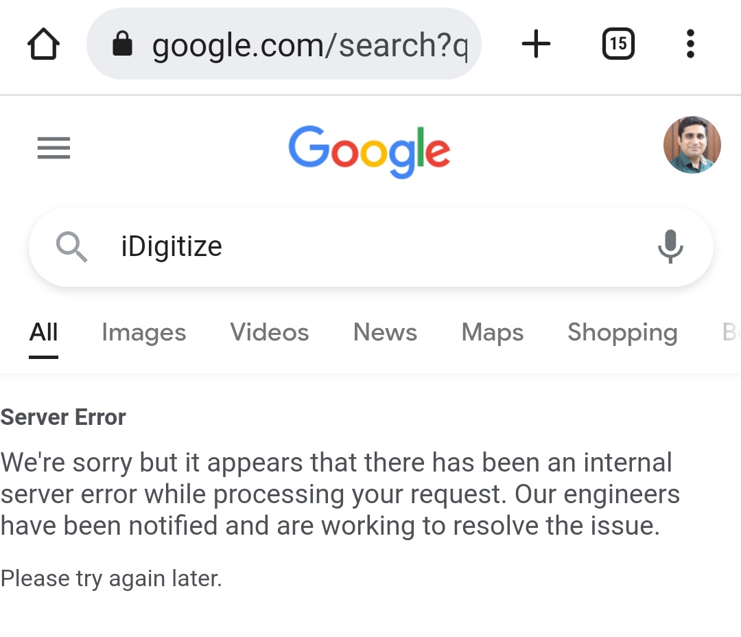 SohrabVakharia's tweet photo. Imagine the world when Google went down. And it is now.. 7:00 AM IST #googledown @GoogleIndia
#tuesdayvibe #Google #notworking #googleserverdown https://t.co/u2iKFeswbi