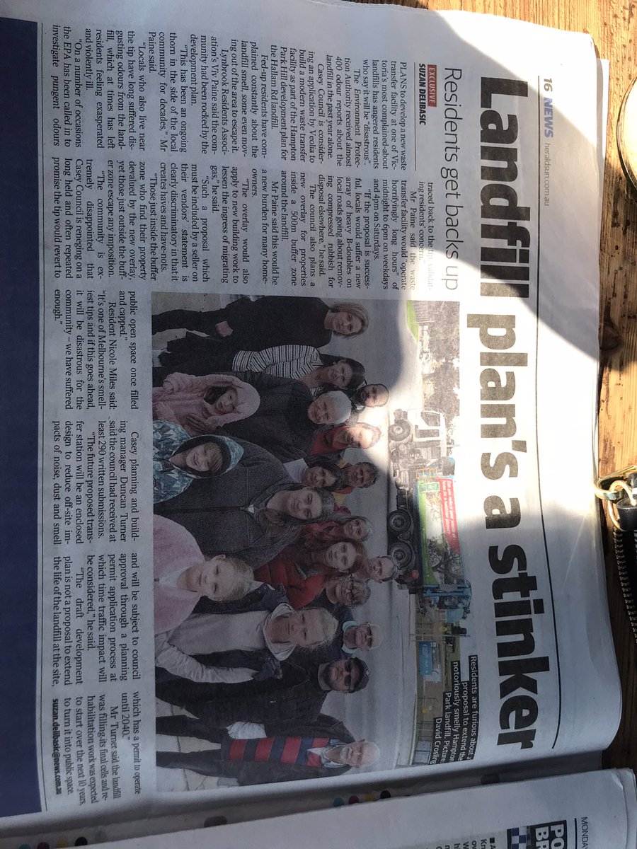 Casey councillors voted down prior attempts to establish a 500 metre buffer around this tip which devalues homes. Without an elected Casey council for more than 2.5 years, it is now up to state MPs to defend resident interests! <a href="/theheraldsun/">Herald Sun</a> #auspol