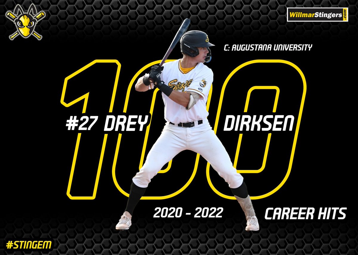 Congratulation To Drey Dirksen on Hit 💯 for the Stingers!

#stingem🐝