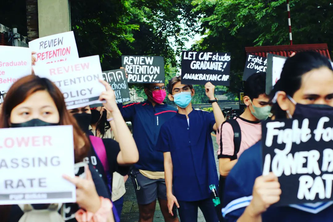 pup_lfs's tweet photo. ICYMI | Nakiisa ang League of Filipino Students sa kinasang Indignation Rally kahapon ng mga Iskolar ng Bayan sa tapat ng PUP Main Gate upang ipanawagan ang mga hinaing ng mga CAFwa iskolars;
#FightFor402
#LetCAFStudentsGraduate
#LetCAFStudentsBeHeard
#LowerPassingRate https://t.co/S7mN2VW7Yl