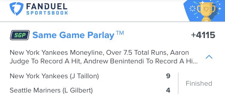 Sinisi10's tweet photo. Starting to get better at my own personal parlays… heres one i had going last night and it cashed. #Gamblingtwitter @CappCollective ✅😤 https://t.co/11DYEFjQAk