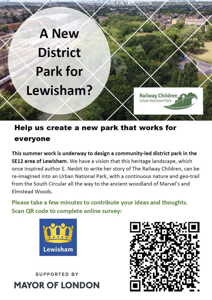 BaringTrust's tweet image. Please take a few moment to complete the online consultation survey. A new district park in #GrovePark would be a resource for all nearby residents in #Lee #HitherGreen #Downham &amp;amp; beyond. Don’t miss a chance to #HaveYourSay. surveymonkey.co.uk/r/park_for_eve…