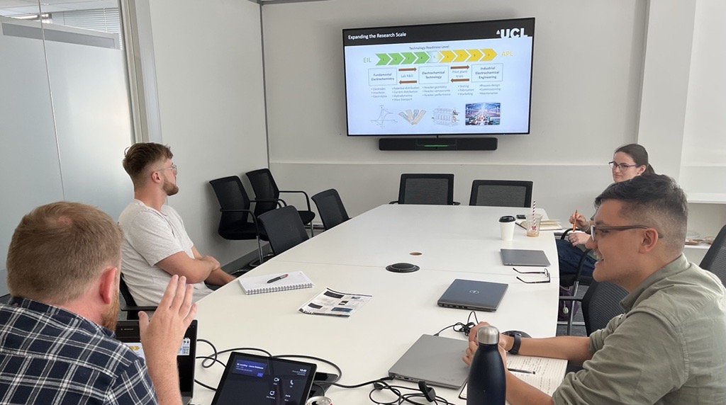 Last week our energy storage team visited <a href="/UCLEIL/">Electrochemical Innovation Lab UCL</a> to meet one of our <a href="/FaradayInst/">Faraday Institution</a> FUSE interns, Aran Wellman. Exawatt and <a href="/ListarFi/">LiSTAR</a>  are co-supervising Aran on a project involving the manufacture of lithium-sulfur cells. 
#partnership #intern #battery