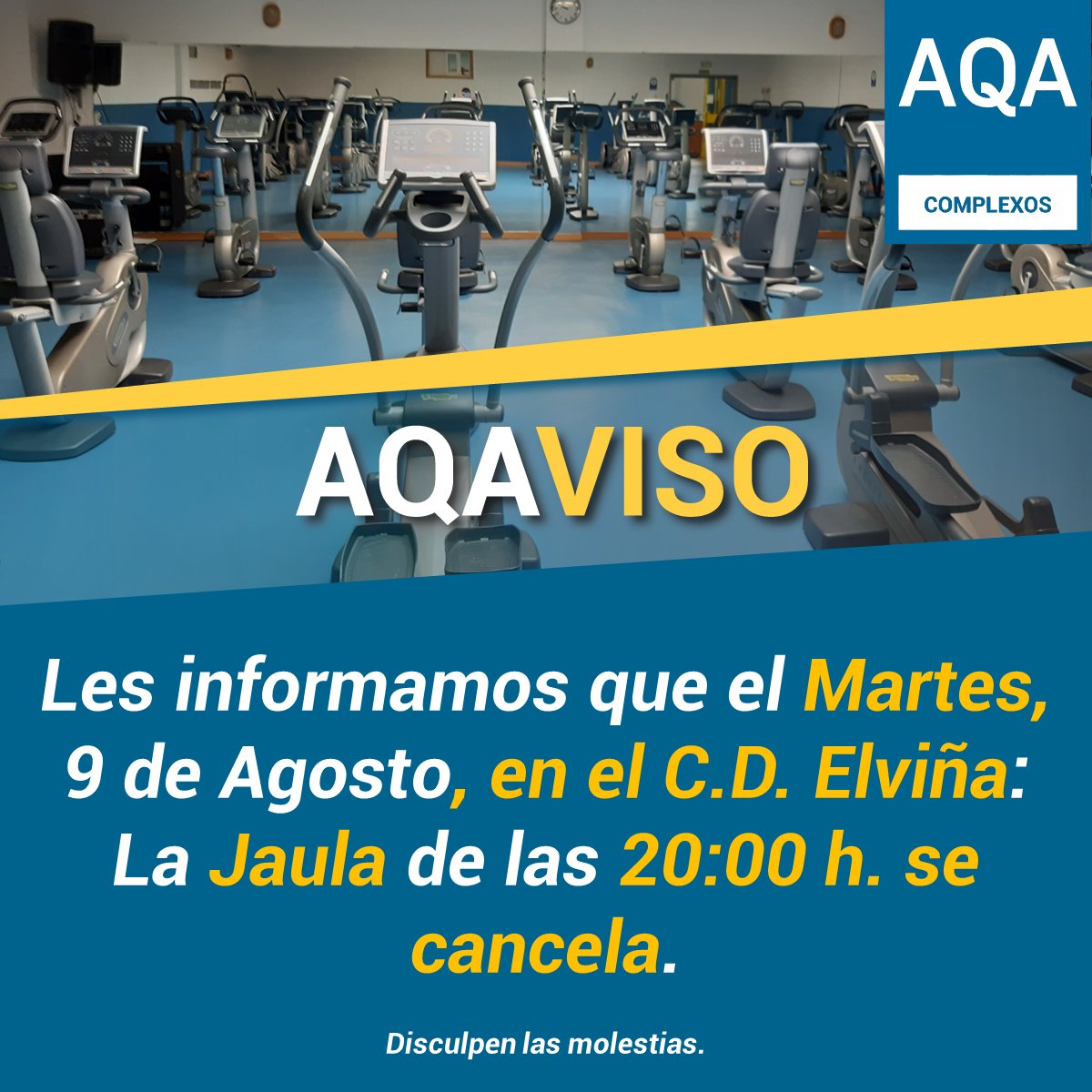 aqacomplexos's tweet photo. ⚠️#AQAviso⚠️ https://t.co/QHqTcmZlL1