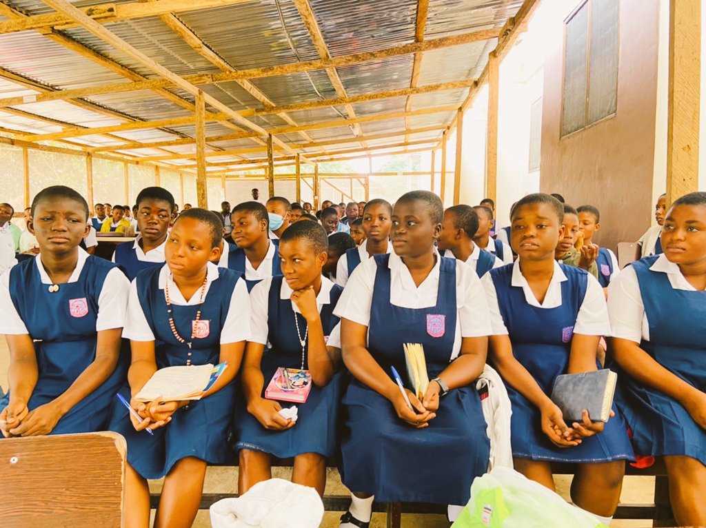 St Anne's Girls Senior High School, Sampa and Our Lady of Providence, Drobo, all in the Bono region yesterday, 8th August, 2022 participated in the the Girls-in-ICT Program for SHS. It is organised by the Ministry in collaboration with the MoE, GES & Huawei @UrsulaOw