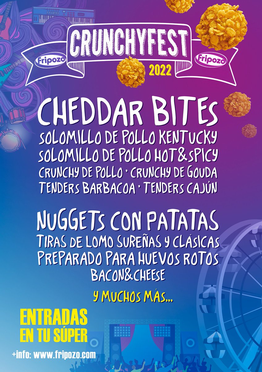 fripozo's tweet photo. 💥💥💥 ¡Se viene el mejor ⚡️ 𝙁𝙀𝙎𝙏𝙄𝙑𝘼𝙇 ⚡️ de la temporada! ¡Muy pronto nuevas confirmaciones! 🤤🤘🤘🤘

#CrunchyFest #Fripozo #AmericanStyle 🇺🇸 #CrujientesAlHorno https://t.co/Gvwjk5Xz0C