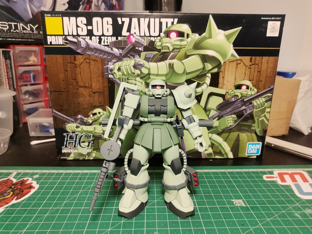 Joao_Stainless's tweet photo. Feito! MS-06 Zaku II. Mais um clássico na colecção. 👍

Done. MS-06 Zaku II. Another classic to the collection. 👍

#gunpla #gundam #gunplabuilder #plamo #bandai #WIP #ZakuII #MS06 #HG #Gundam https://t.co/sPLsBORZsx