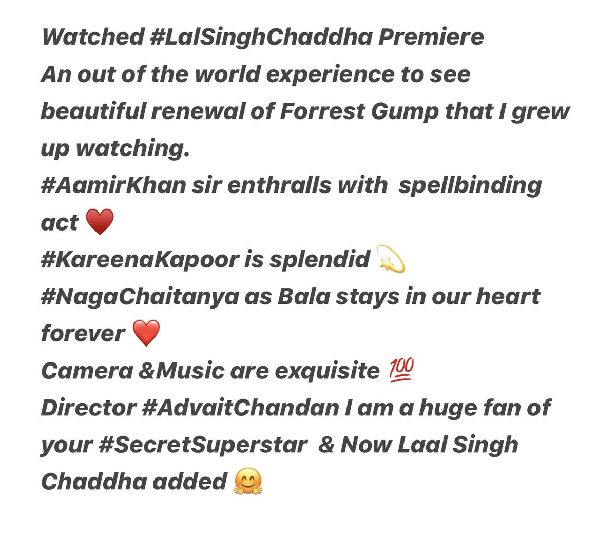 sathishoffl's tweet photo. #LalSinghChaddha 💫♥️
Celebrate Life 🎉

#AmirKhan @AKPPL_Official #KareenaKapoorKhan @atul_kulkarni @ipritamofficial #AdvaitChandan @chay_akkineni @manavvij786 
Yet another jewel on crown of @RedGiantMovies_ @Udhaystalin Sir 
Please do watch this Beautiful GEM in Theaters 💯❤️ https://t.co/0QJI1W6dnW