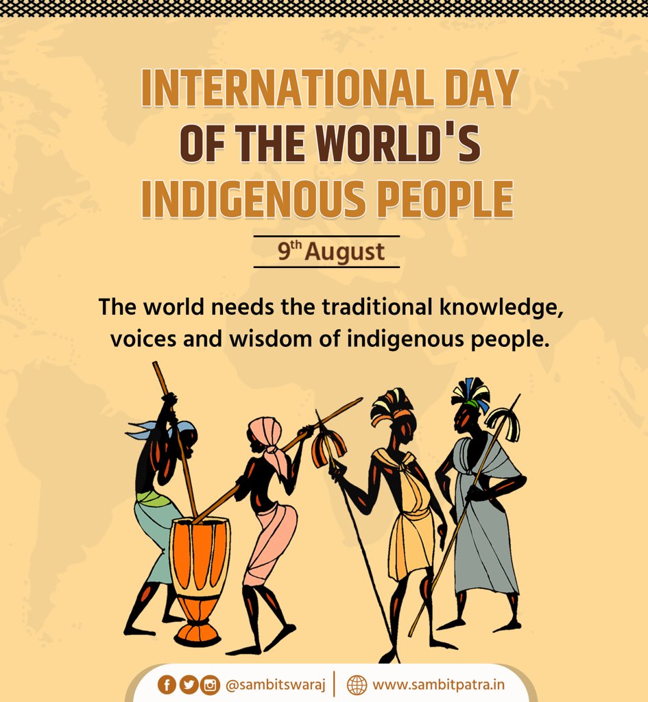 The International Day of the World's Indigenous People is celebrated on August 9th every year. Tribal Army unites in support of the protection and promotion of the rights of all Indigenous Adivasi peoples and together with our First Nations People. #IndigenousDay