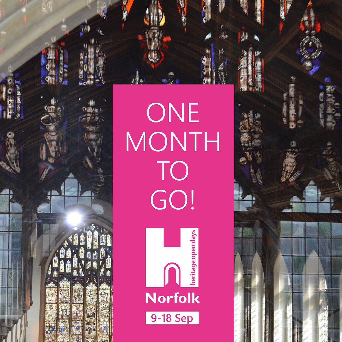 🗝️ Just one month to go until England’s largest festival of history and culture! ⛪ In Norfolk, hundreds of venues, private homes &amp; gardens throw open their doors for FREE to reveal and celebrate the very best of the county’s rich heritage bit.ly/3yuB8FE