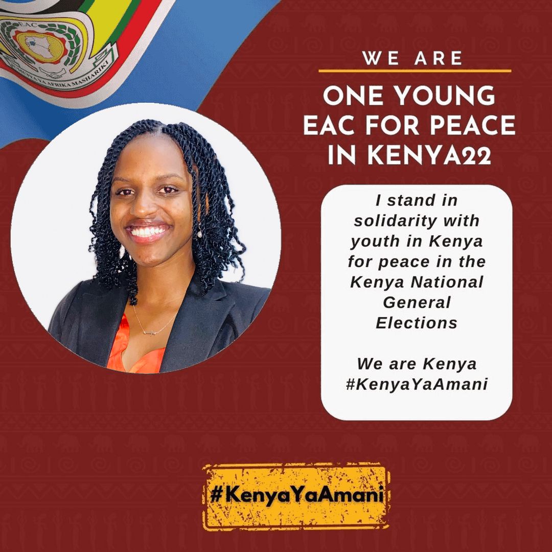 EAC_yap's tweet photo. We anticipate a peaceful election with the youth voice being heard as candidates, as voters and for peace. 
#KenyaYaAmani https://t.co/3v6mfSKPsu