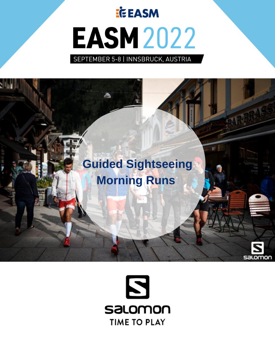 It’s time to play! Start your day with Salomon?

EASM 2022 LOC alongside with Salomon offers guided sightseeing morning runs across the city of Innsbruck.

Pre-register here:

linktr.ee/elisaannavita

#salomon #timetoplay #cityrun #innsbruck