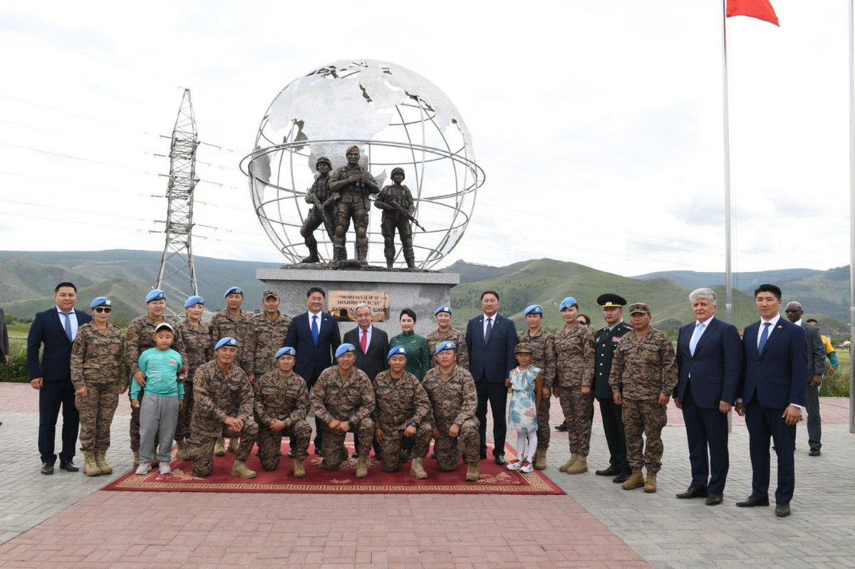 I pay tribute to Mongolia's peacekeepers and their commitment to the protection of civilians worldwide.

Mongolia has the largest per capita contribution to peacekeeping operations.