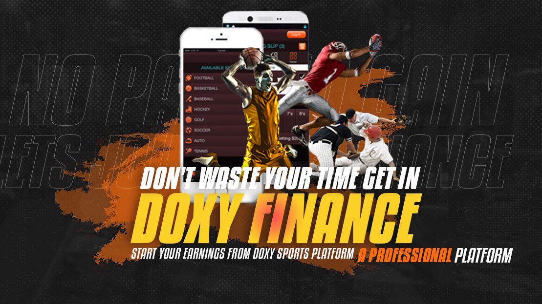 DoxyFinance's tweet photo. Don't waste your time Get in Doxy Finance!

Start Your Earnings From Doxy Sports Platform A Professional Platform.

✅Join us Today👉https://t.co/IkPlGpIGQK

#blockchain #decentralizedfinance #bitcoin #metaverse #fantasy #platform #investment #trading  #crypto #nfts #sportsnft https://t.co/FViw1Gono7