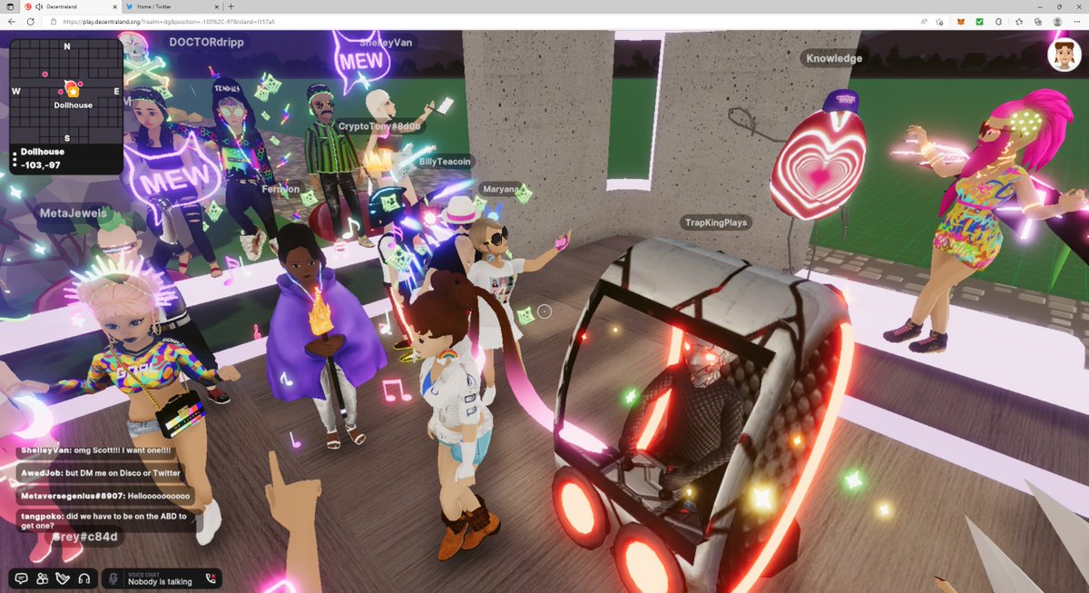 Agness4peace's tweet photo. Dancing with all my friends @DCLBabyDolls @fermion_dcl_eth @metajewels_io @tangpoko @maryanaDCL @superninaglow @BillyTeacoin @RoustanNFT @daybed @GoldGuyDCL @DOCTORdrippNFT @iamckbubbles and many more https://t.co/JA22AkpwKq