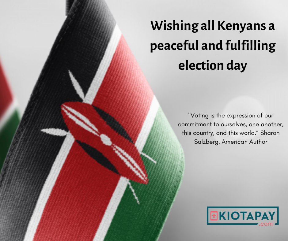 Kiotapay's tweet photo. "Real change, enduring change, happens one step at a time.” 
#Kenyadecides #Electionsday https://t.co/NXEAOSUzq4