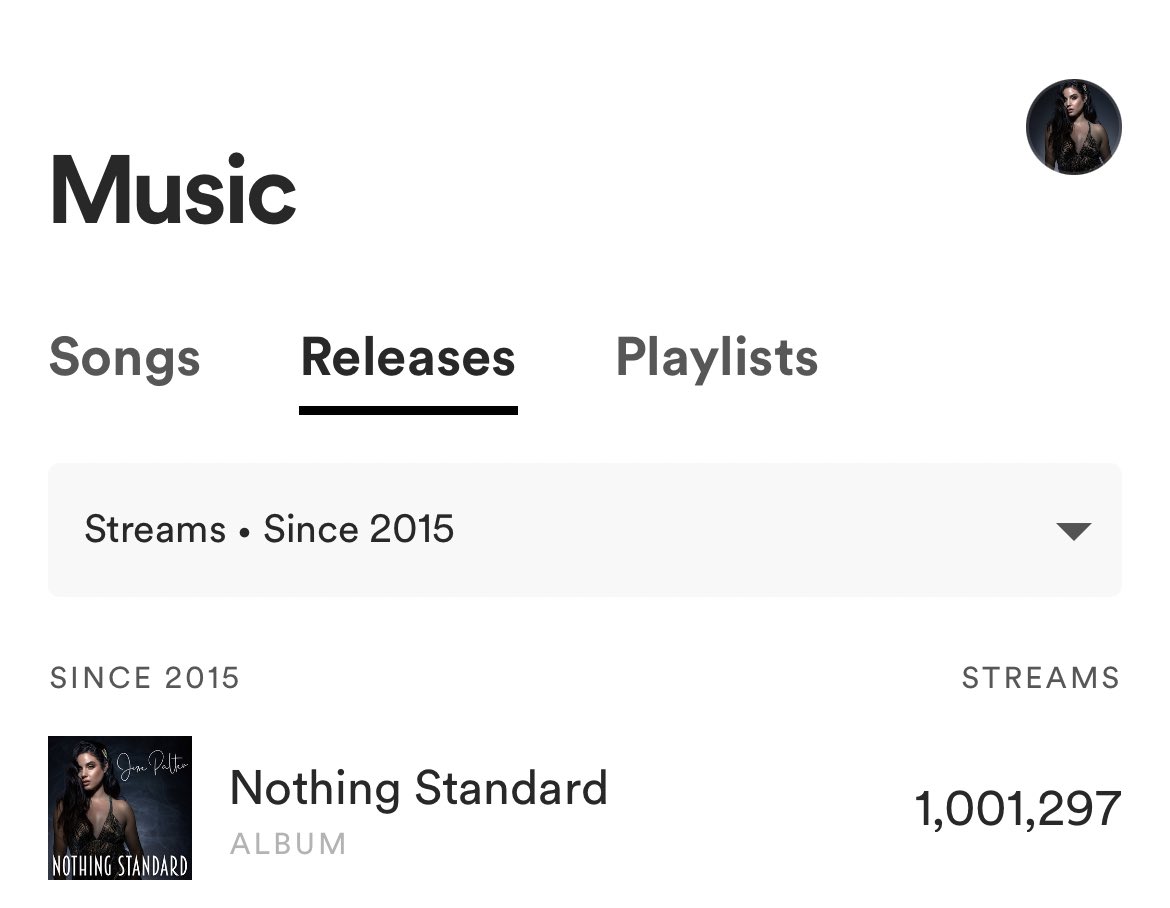 This is not a drill: “Nothing Standard” has reached 1,000,000+ on <a href="/Spotify/">Spotify</a> and to say I’m overjoyed and grateful beyond kinda feels like it doesn’t scratch the surface. Let’s keep this party going and thanks for being here!