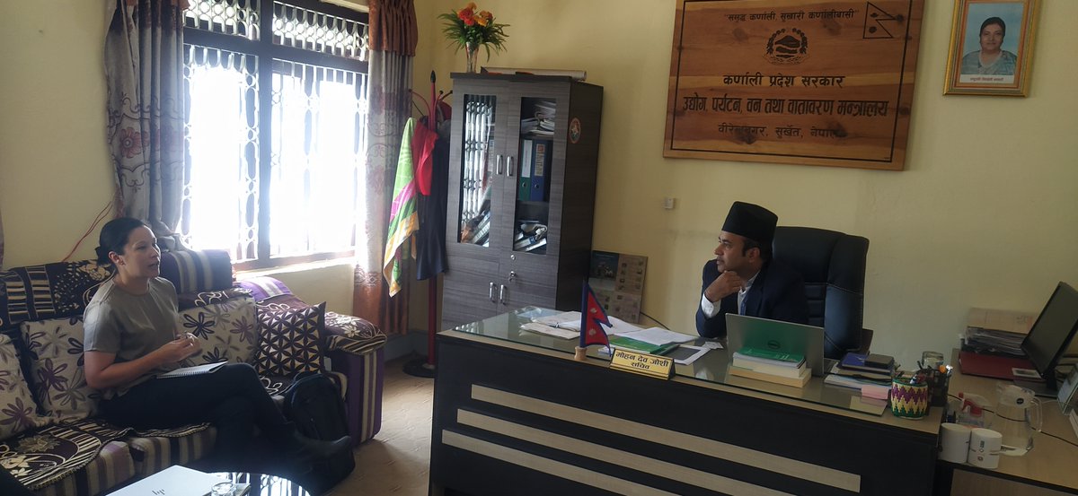 The senior Climate and resilient advisor, Alica Sabin and Project Manager of International water, Simon Cohen visited the Karnali Province.
The visit aims to screen out the potential institutions and stakeholders working in the sectors of Climate Change at the provincial level.