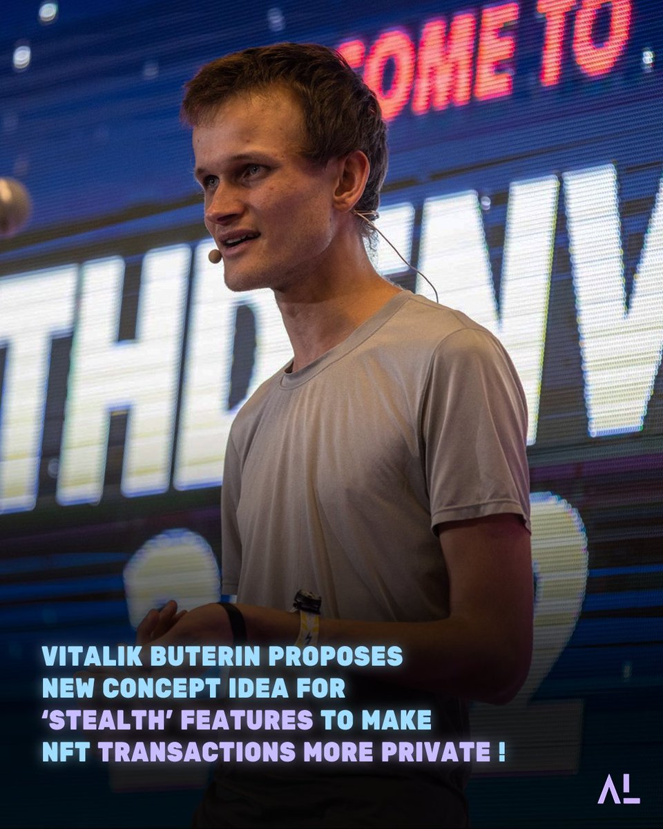 TheAlphaBlocs's tweet photo. What are your thoughts on @VitalikButerin's stealth address idea for #NFTs? 🤔

#NFT #nftcommunity #Ethereum #alphablocs #alphanft https://t.co/rDI6NLe63S