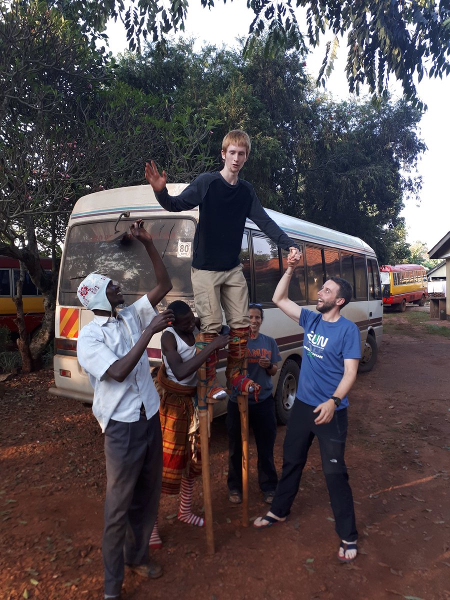 HartUganda2022's tweet photo. Culture day, music and VERY high stilt walking! https://t.co/Xg3vaDwgWf
