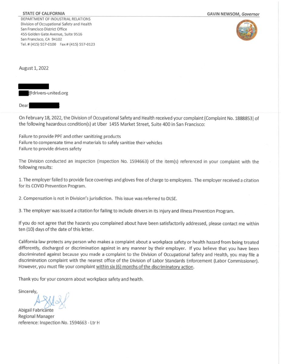 Earlier this year, Rideshare Drivers United along with over 2,000 drivers petitioned to stop Lyft's shared rides. Lyft refused, so the drivers took our complaints to CalOSHA.

On August 1st, 2022 CalOSHA issued a Citation to both Uber and Lyft for the following violations: