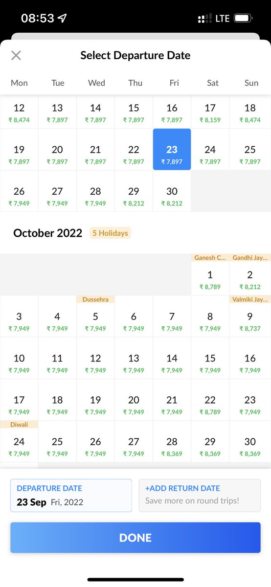 khandani_life's tweet photo. Shri @JM_Scindia ji 🙏🏻

Too much we’re spending on tickets even if we book 2 months before.

Earlier same route tickets were of starting ₹3500+ and now base fare is ₹7500+  ( DEL to CJB) 

Please help in changing the fare to low. 

@tourismgoi #flightprice @PMOIndia https://t.co/Af3kPKujyK