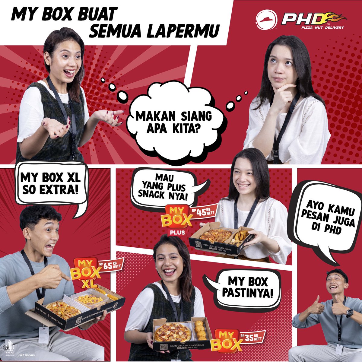 phd_id's tweet photo. Siapa disini yang belum masuk jam makan siang udah mikirin mau makan siang apa?Β π
Share di reply ya kalian mau makan siang apa hari ini!
#SenengnyadiPHDin #PizzaHutDelivery #MyBoxPHD #MyBoxMixandMatch #LunchMyBox #MakanSiangMyBox https://t.co/UGc38G55ez