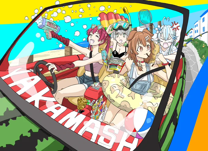 やかまし娘でホロライブサマー!!!!#マリンのお宝 #ノエラート #帰ってきたホロサマ 