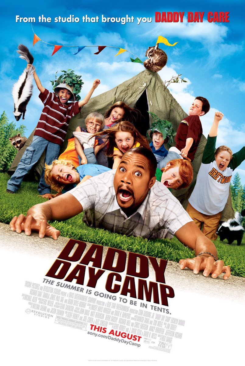 🎬MOVIE HISTORY: 15 years ago today, August 8, 2007, the movie ‘Daddy Day Camp’ opened in theaters!

#CubaGoodingJr #LochlynMunro #RichardGant #PaulRae #TamalaJones #JoshMcLerran #SpencirBridges #BrianDoyleMurray #DallinBoyce #TeliseGalanis #MollyJepson #SeanPatrickFlaherty