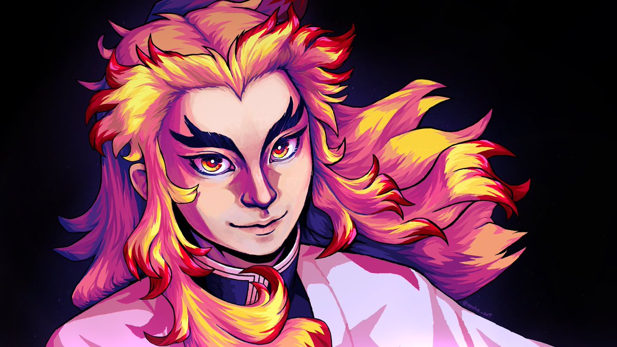 apohe_art's tweet photo. Rengoku 🔥 
#KimetsunoYaiba #DemonSlayer #art https://t.co/jHoxYYl2ON