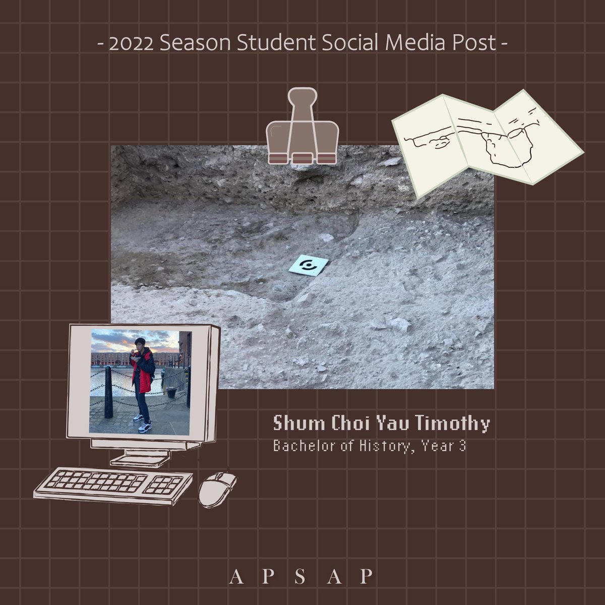 apsap_armenia's tweet photo. A card in the field? @HKU student Timothy describes a tool used in our fieldwork: At the archaeological site we often use a white board with a black pattern on it. We call it a ‘target', which is very important to our 3D modeling, since we measure its coordinates with the #dGNSS. https://t.co/wteoVZsq9q