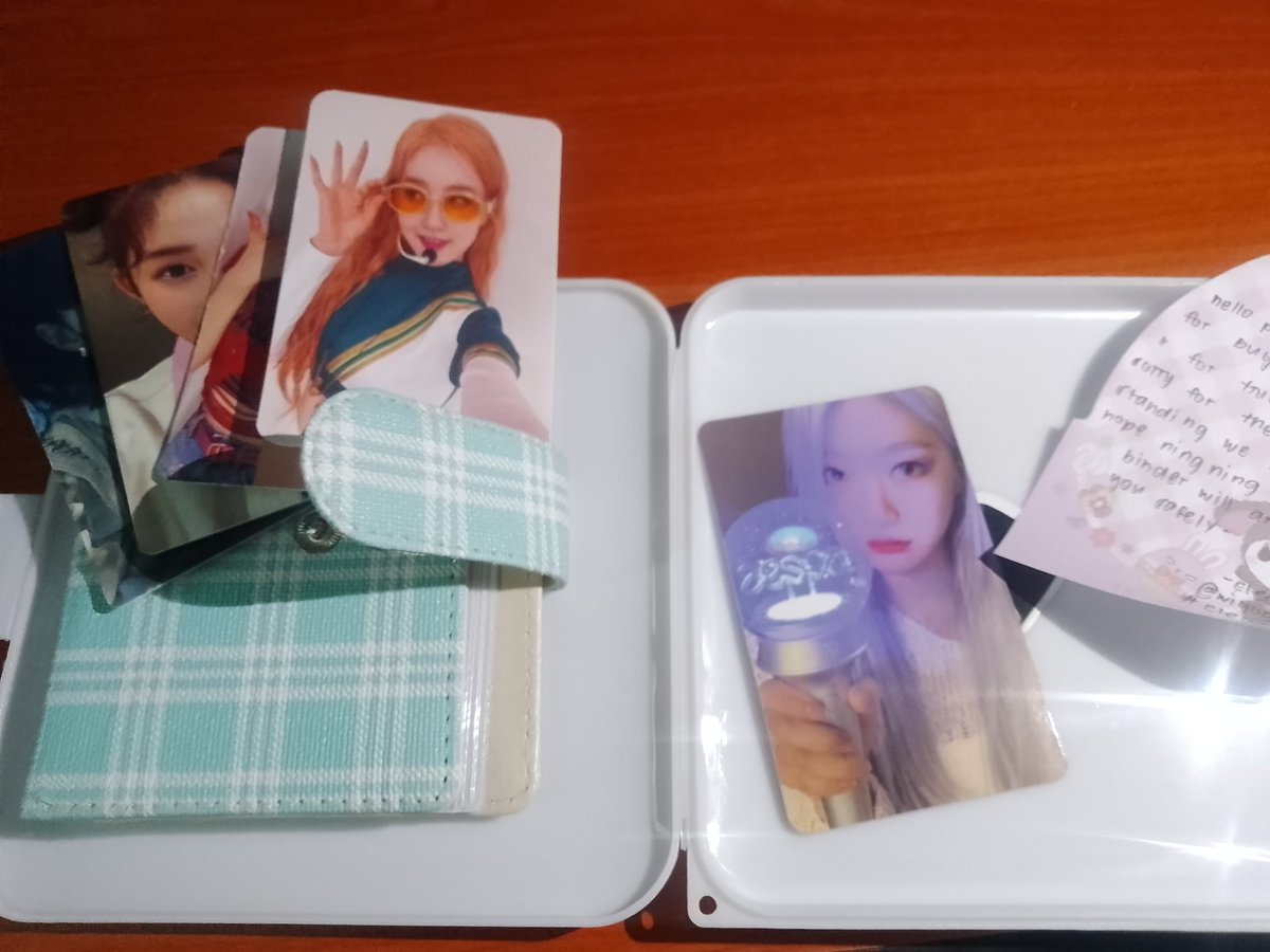 yo_potpot's tweet photo. Hi po @wiyogurt!! Tysm for packing ningning safely! Also thanks for the cute binder huhu. Stay safe!! #cleohaul https://t.co/JDRAJ4RPOl
