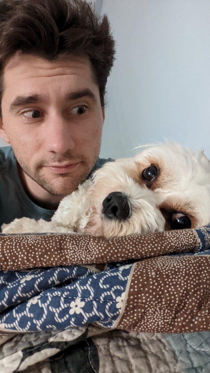 The dog who also barfed on the floor the second I stepped out of the room