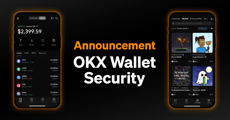 okx's tweet photo. What makes OKX Wallet the safest Solana storage solution?

🔑 Private keys &amp; seed phrases are encrypted locally, never uploaded or stored on the internet
☑️ Only accessible by the owner 
🚨 KYT (Know Your Transaction) integration detects risks &amp; alerts users 

 Learn more ⤵️