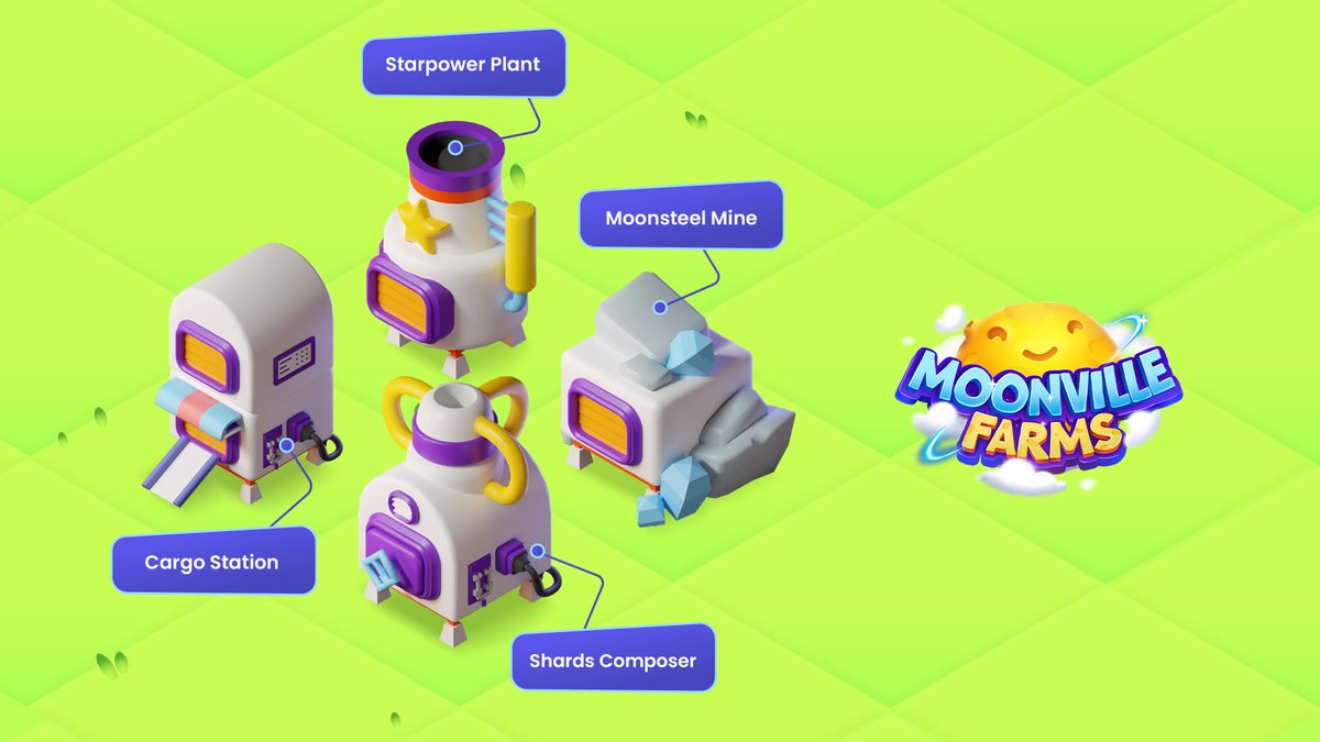 MoonvilleFarms's tweet photo. Moonville Farms NFTs will enable you to:

🏘 Build &amp; farm resources 
⚙️ Improve the efficiency of your trading &amp; production
❤️‍🔥 Customize &amp; decorate your Moon Village

These NFTs will also contribute to your daily score, which amplifies the rewards received from Daily Missions! 🚀 https://t.co/hGGs4gsk8V