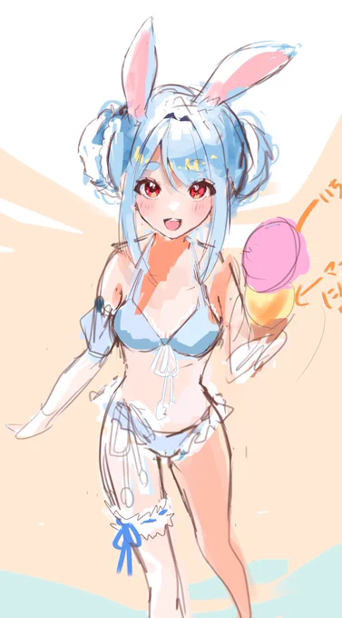 ぺこらちゃんのラフです! #イラスト #兎田ぺこら #ぺこらーと  の予感です 