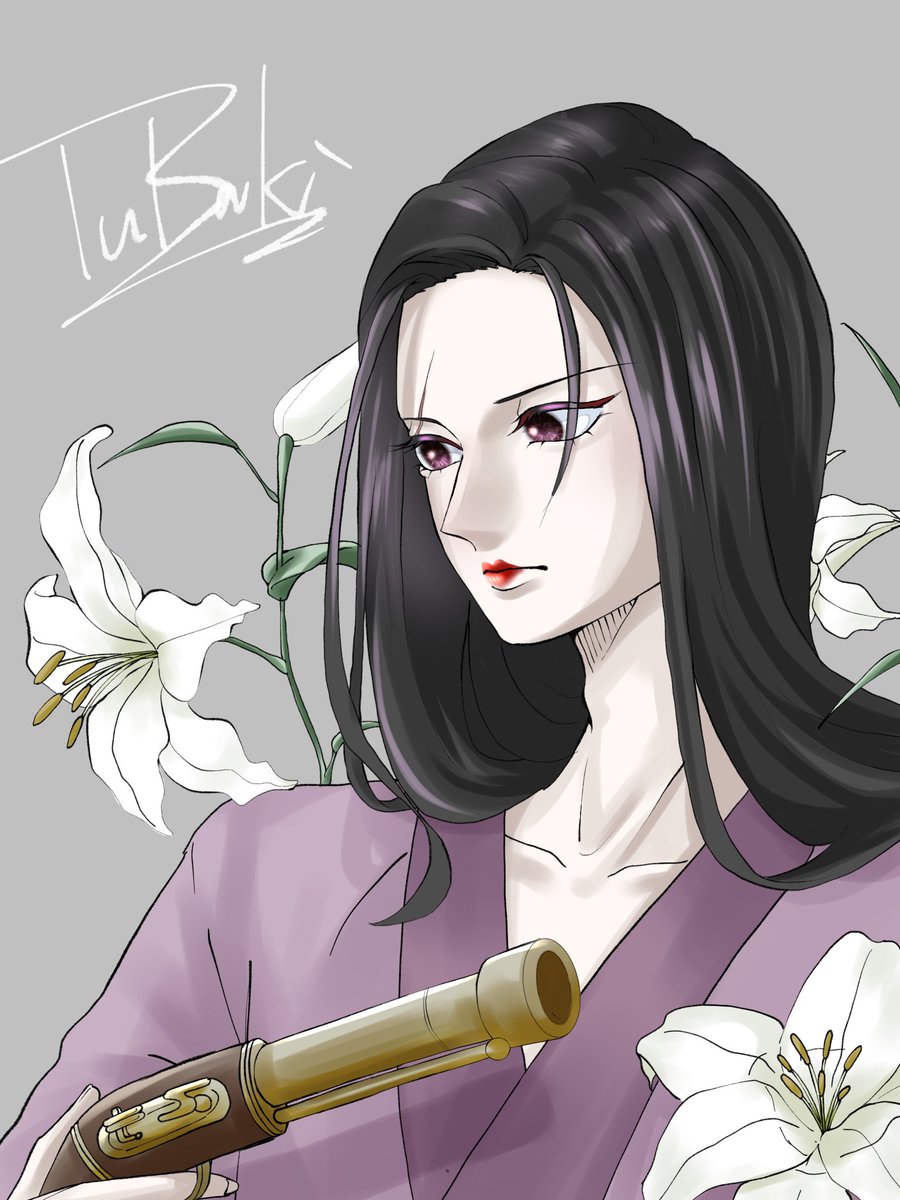 百合とイゾウさん 庭に百合が咲いたので Onepiece ワンピース ツバキ しかばねのイラスト