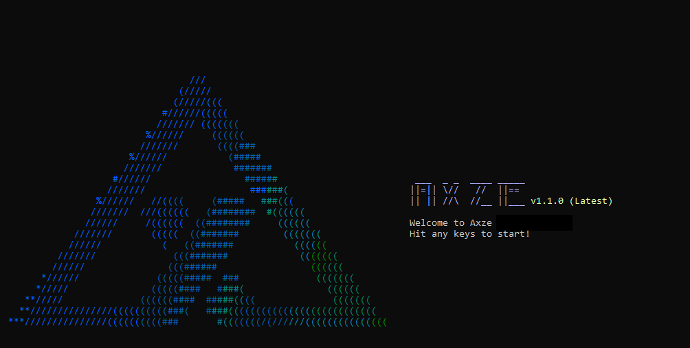 AxzeIO's tweet image. Welcome to Axze, press Enter to start! 🤖