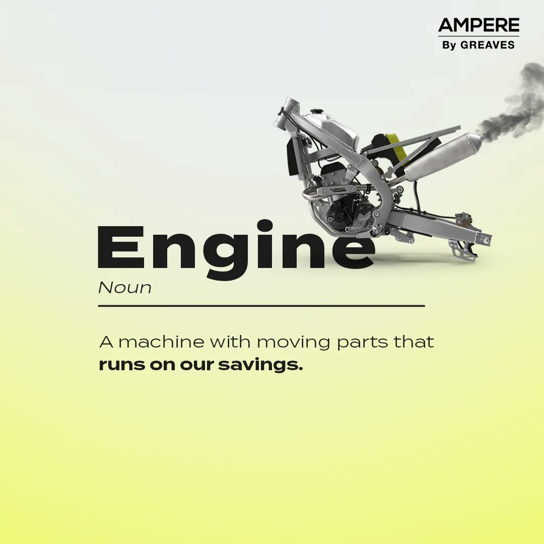 ampere_ev's tweet photo. Ampictionary defines an engine as a villain in an MVP's disguise. Raise your hand βπΌ if you feel the same.
#NewAgeEnergy #AmpereElectricScooters #IndiaElectrifiedWithAmpere #Ampictionary https://t.co/zMitJ2YcDD