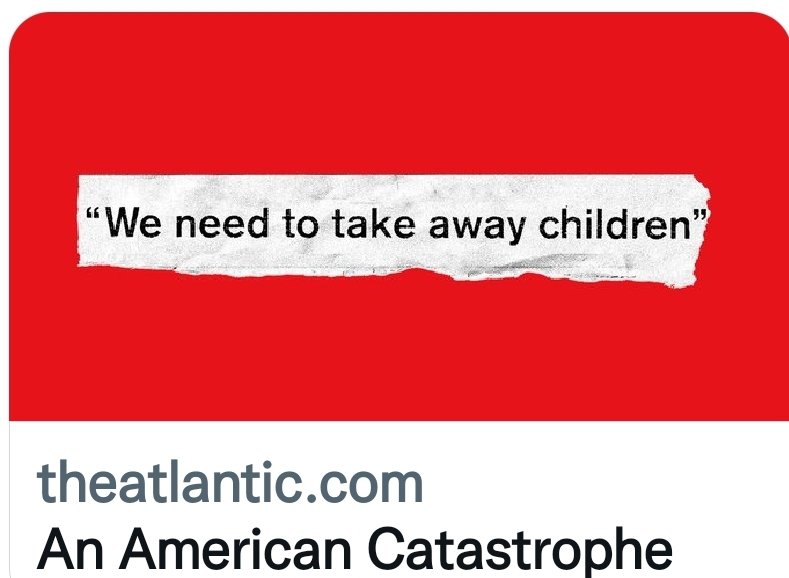 DBlack_Mountain's tweet photo. A Very Disturbing Article From The Atlantic.
What Happened When TFG
Administration Took Children From Their Parent.
#WhereAreTheChildren
#CagingChildren https://t.co/81ukoFziS3