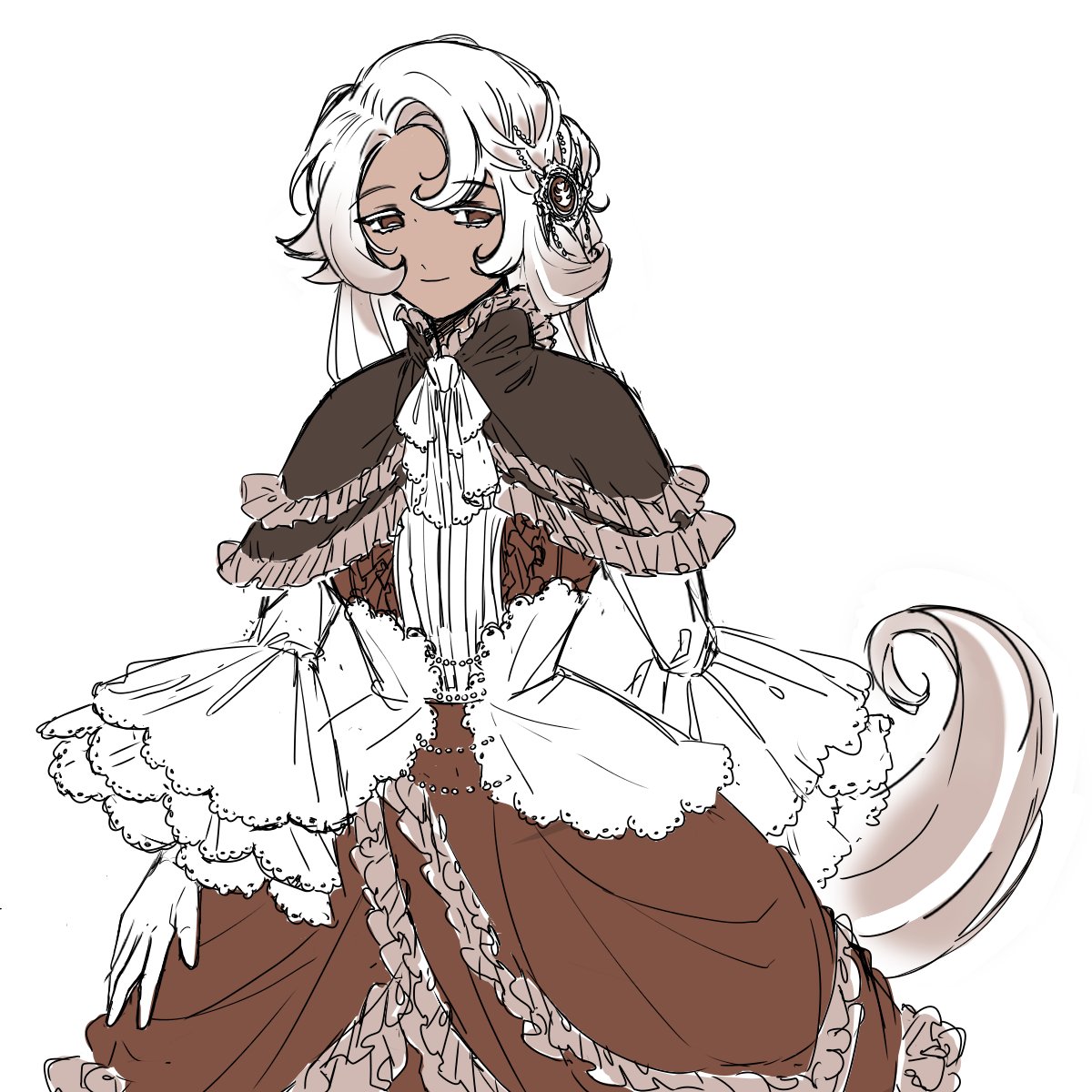 yeonuh_437609's tweet image. 화려한 의상이 그리고 싶어서 그린 로판풍 라떼