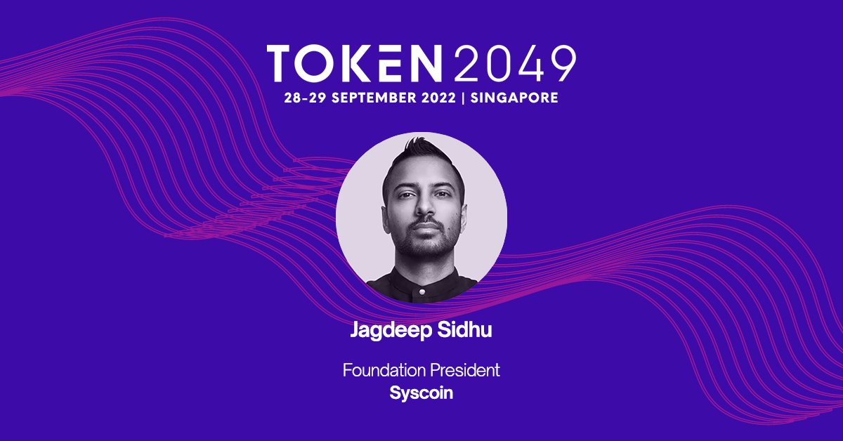 token2049's tweet image. Speaker Intro: @realSidhuJag

Jagdeep is the Foundation President of @syscoin, a Layer 1 that scales with EVM functionality.

Aside from blockchain tech, Jagdeep also specializes in machine learning, AI, and other fields in tech.

Meet him at #TOKEN2049: asia.token2049.com/tickets