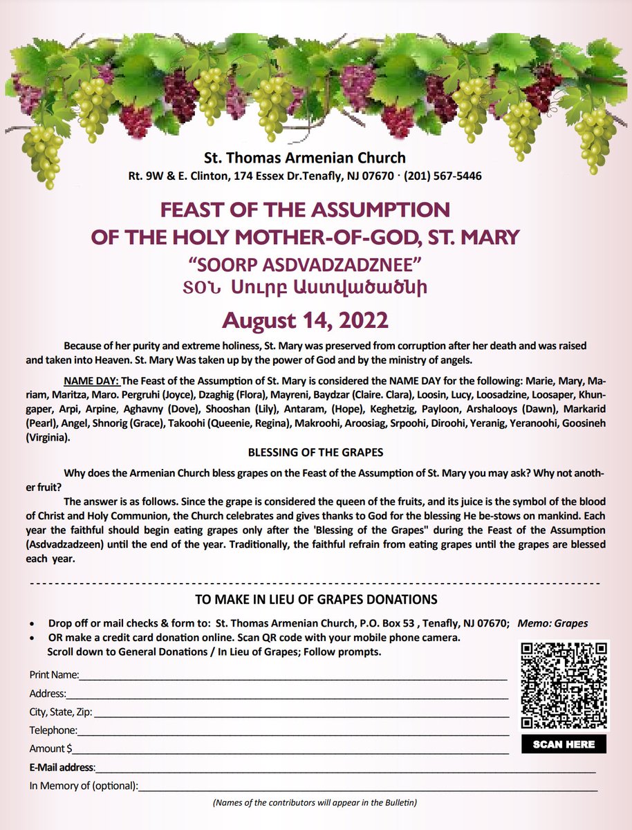 stthomasnj's tweet photo. Feast of the Assumption of St. Mary, this Sunday, August 14, 2022.

#GomidasChoir https://t.co/a0o0pPrsV4