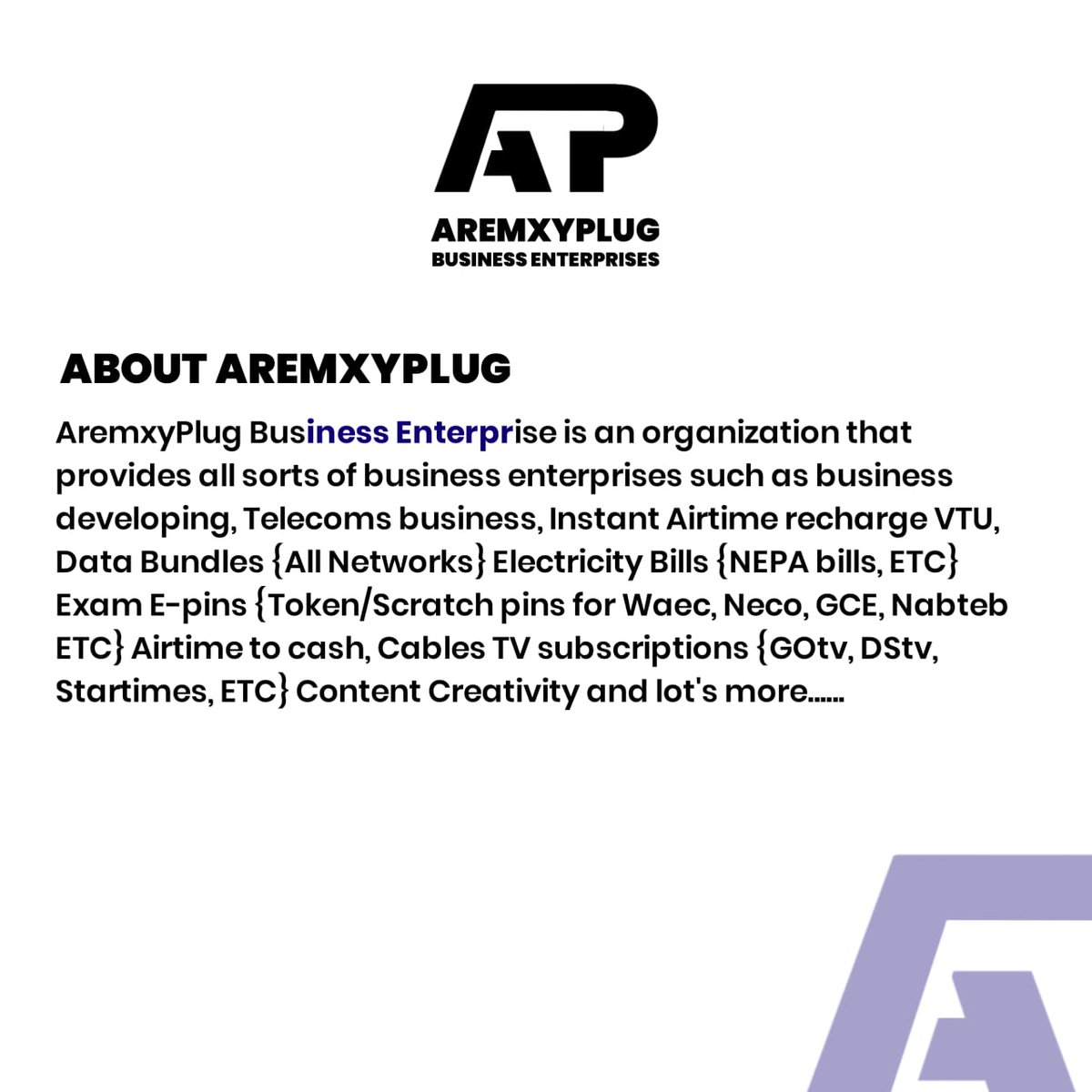 Aremxy_'s tweet photo. Yes' I love the growth we are making at AREMXYPLUG BUSINESS ENTERPRISES.
More details in the comment section below π
#aremxyplug #telecom #automated #services #instantdelivery #fast #affordable #cheapestprices #tested #trusted https://t.co/gNxfjGPgjd