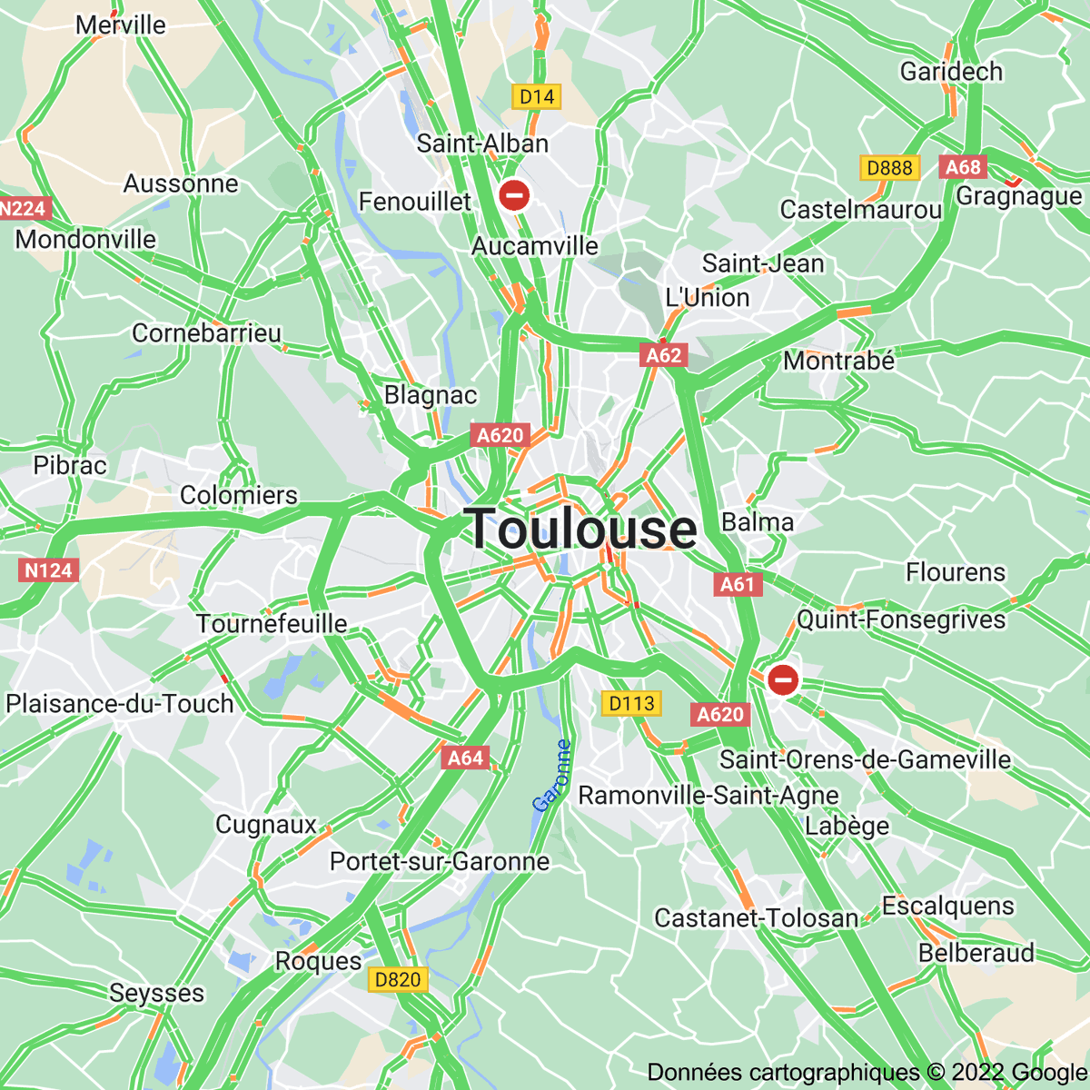 [FLASH 09:40] Trafic à Toulouse toulousetrafic.com #Toulouse #ToulousePeriph #InfoTrafic