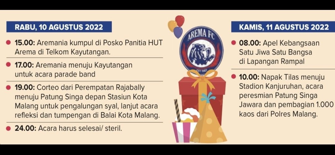 NovanCreative's tweet image. HUT AREMA