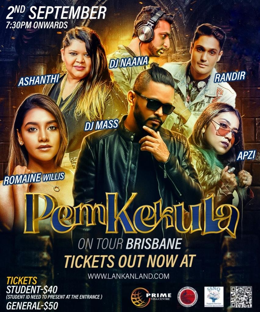 Brisbane Australia with the Crew 02 Sep ❤️🌺 get ur tickets at lankanland.com