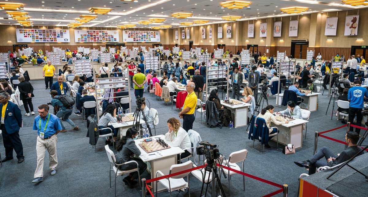 FIDE_chess's tweet image. Who will win the 44th #ChessOlympiad?

📷: @LennartOotes