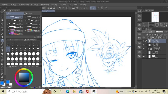 キャンバスの端にちょこっと落書きしてたらなんか割といい感じに描けてしまったので見てくれ 