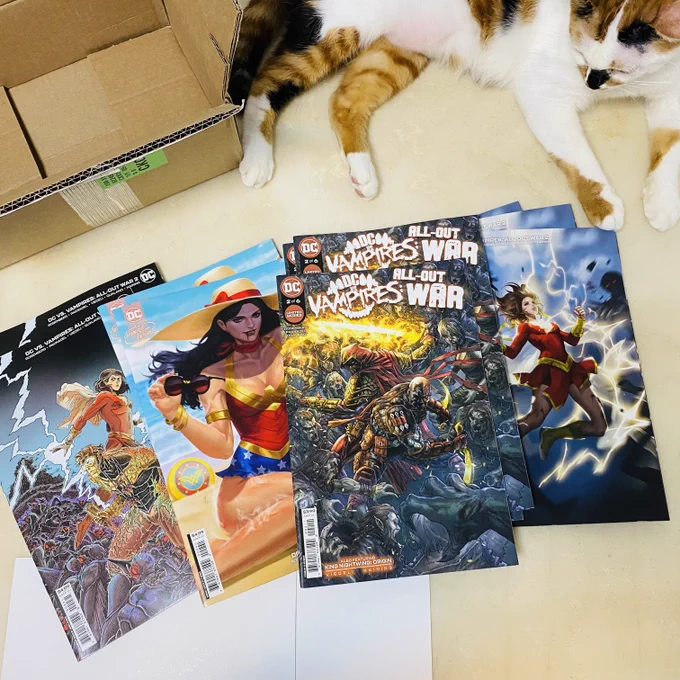 Look what I got this morning!🤩

DC VS. VAMPIRES: ALL-OUT WAR #2 PREORDER NOW &amp; on sale Aug 16.
@AshcanPress @AlexPaknadel @PasqualeQualano
Also featuring #Nightwing story by @Emmavieceli and me!😈
Letters by @troypeteri
And thanks to @Ben_Abernathy !

@thedcnation 